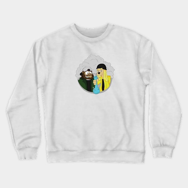 Jay and Silent Bob meets Krooked Tease Crewneck Sweatshirt by Krooked_Tease